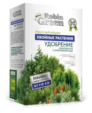Удобрение РобинГрин для хвойных растений, 1кг
