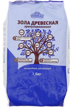 Зола грануллированная, 1,5кг Ивановское